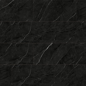 Bombshell Black Marble Luxury Vinyl Tile Flooring