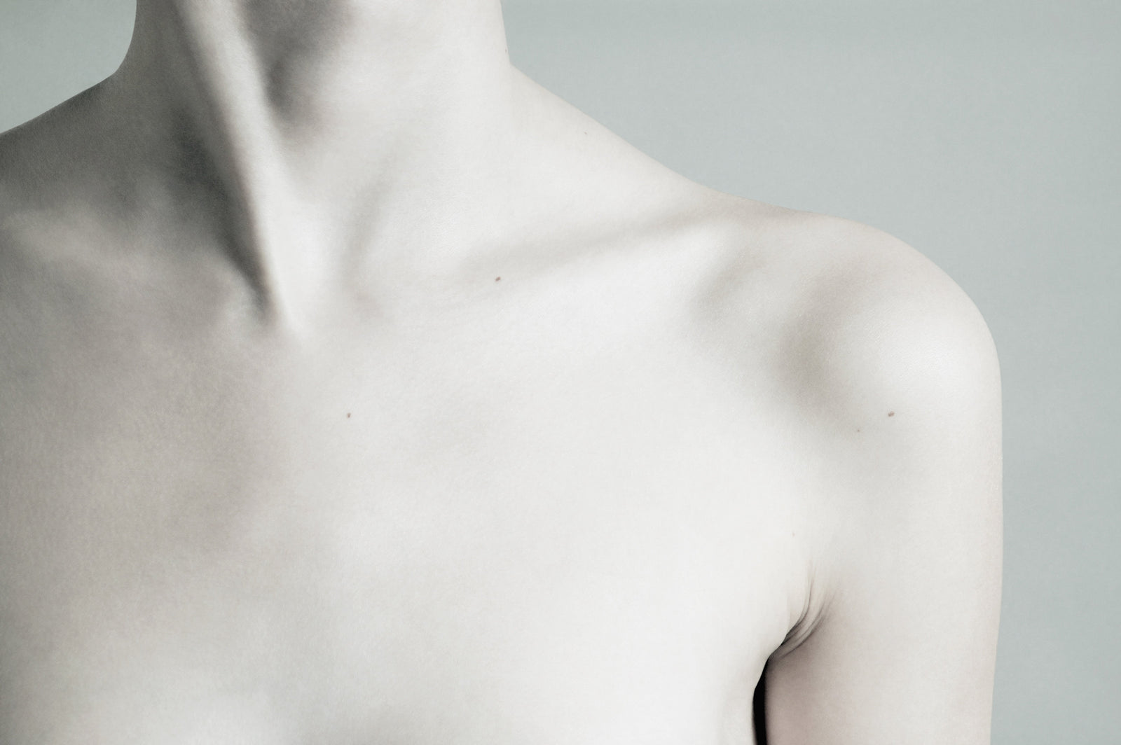 Woman with bare skin