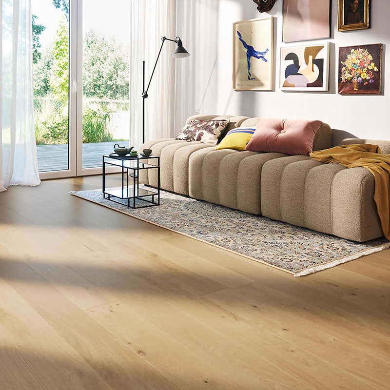German manufactured hardwood flooring planks with natural finish