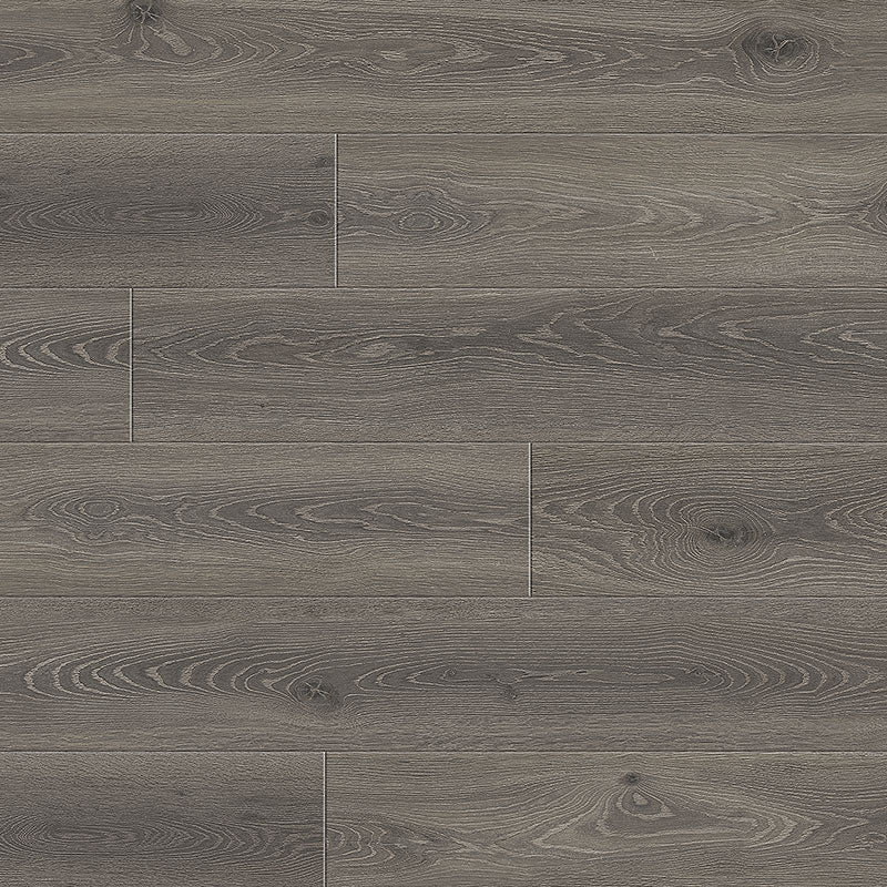 Medium grey oak grain laminate flooring planks