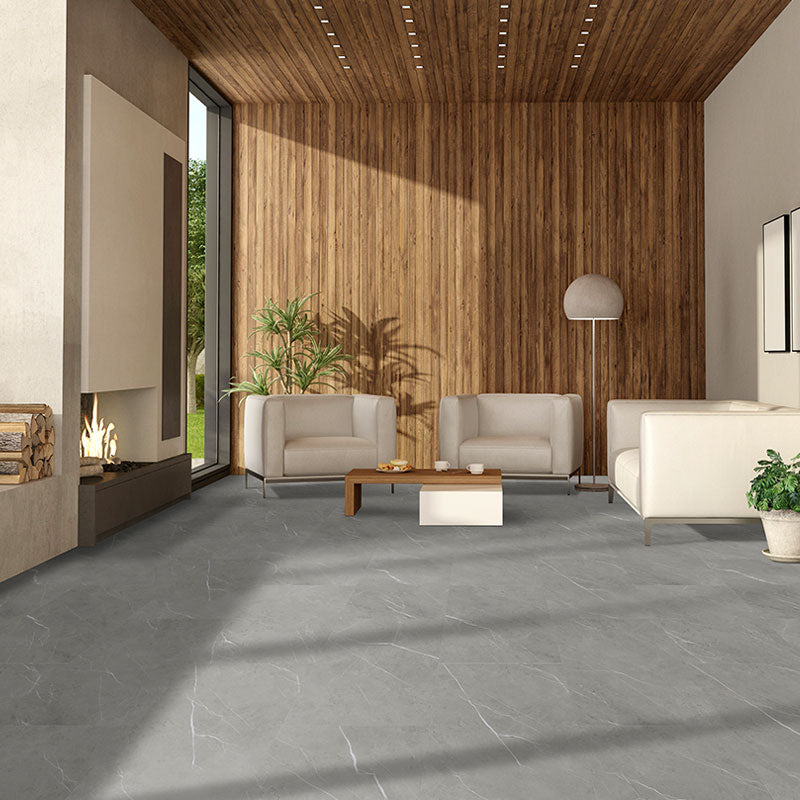 Stone look luxury vinyl tiles