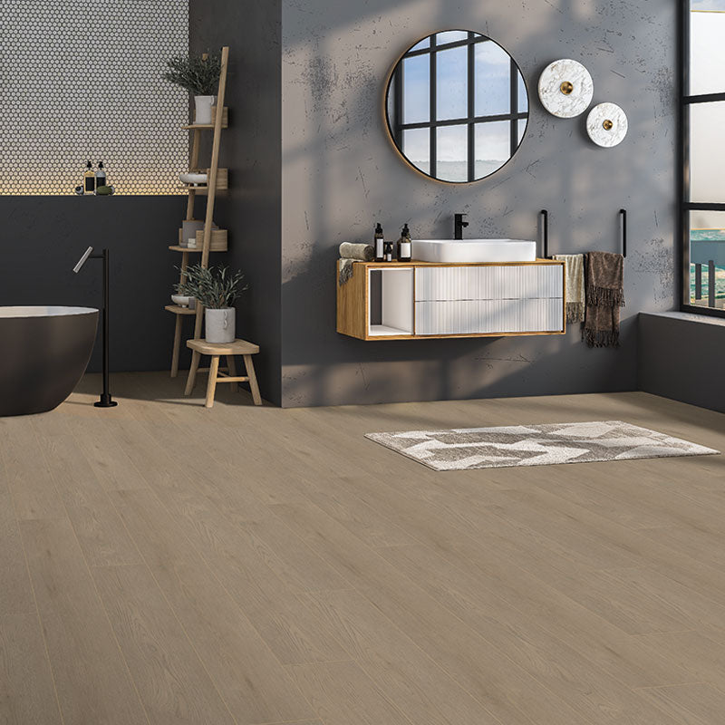Oak grain luxury vinyl floor planks