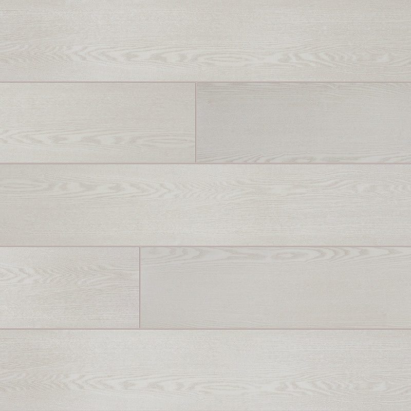 photo of vinyl oak planks in light grey white colour
