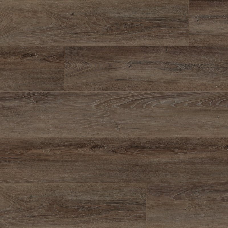 Brown oak grain vinyl floor planks