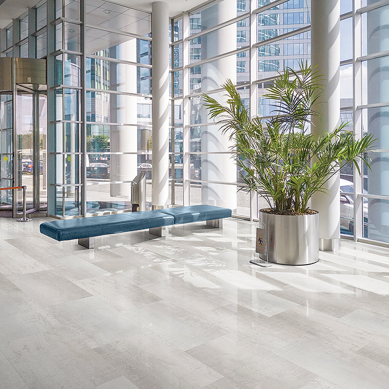 Calamity Jane luxury vinyl tile flooring with a concrete look